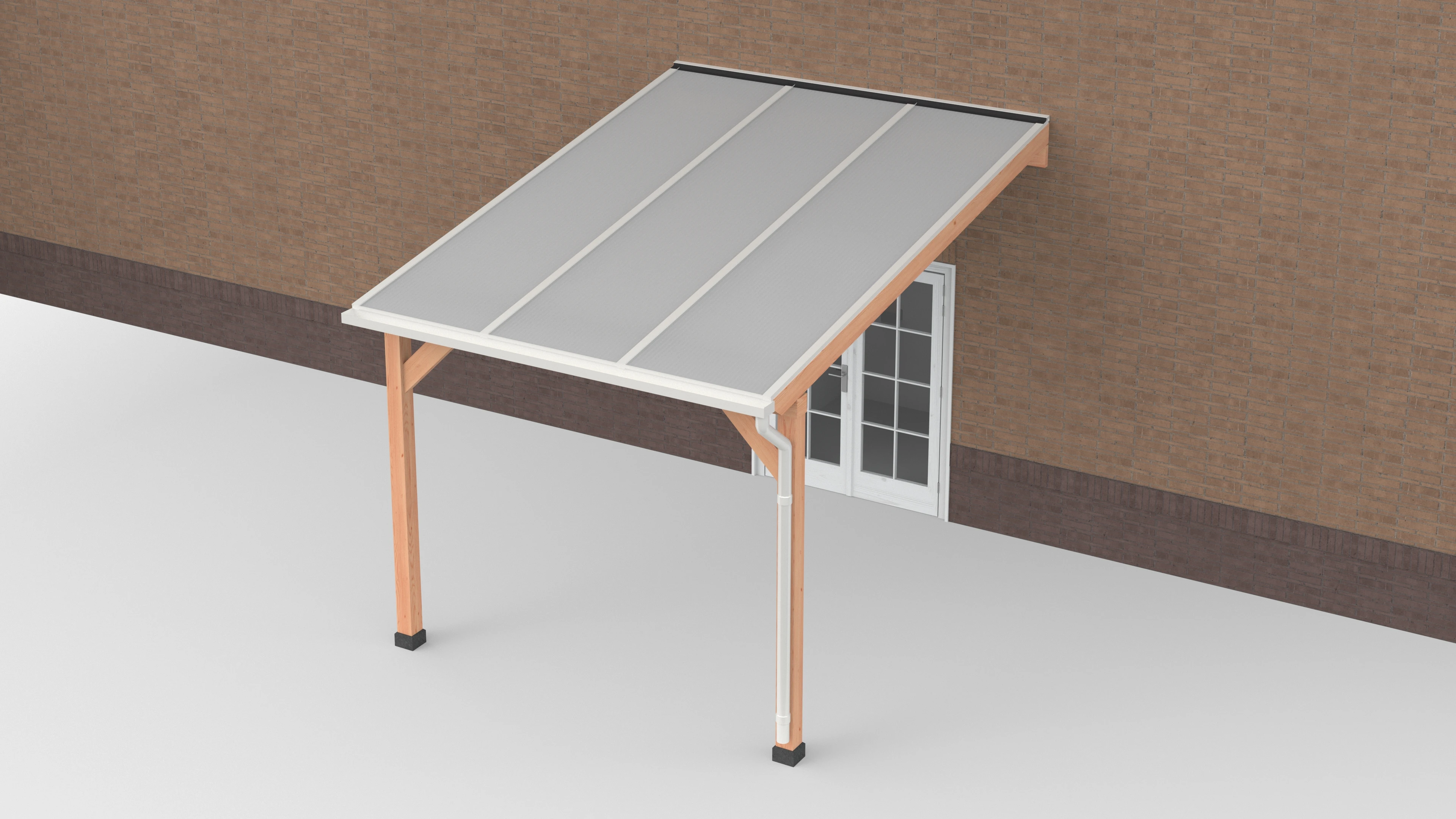 Douglas Terrasoverkapping Geschaafd Wit Opaal Polycarbonaat 300 x 400 cm - Afbeelding 1